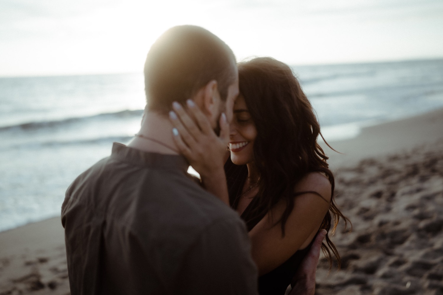 Oahu Beach Sunset Engagement Session | Ally + John - Mersadi Olson Wedding  Photography
